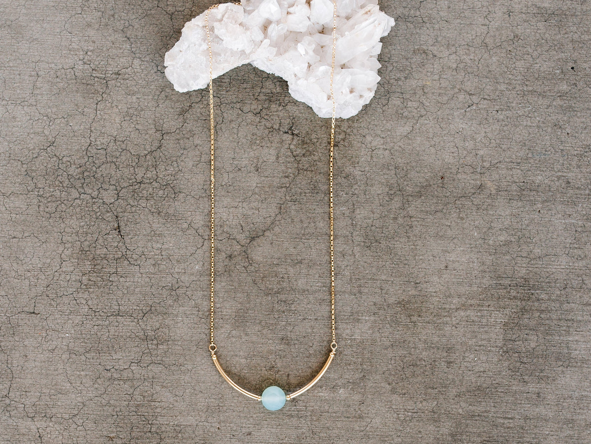 Luna Necklace - Chalcedony